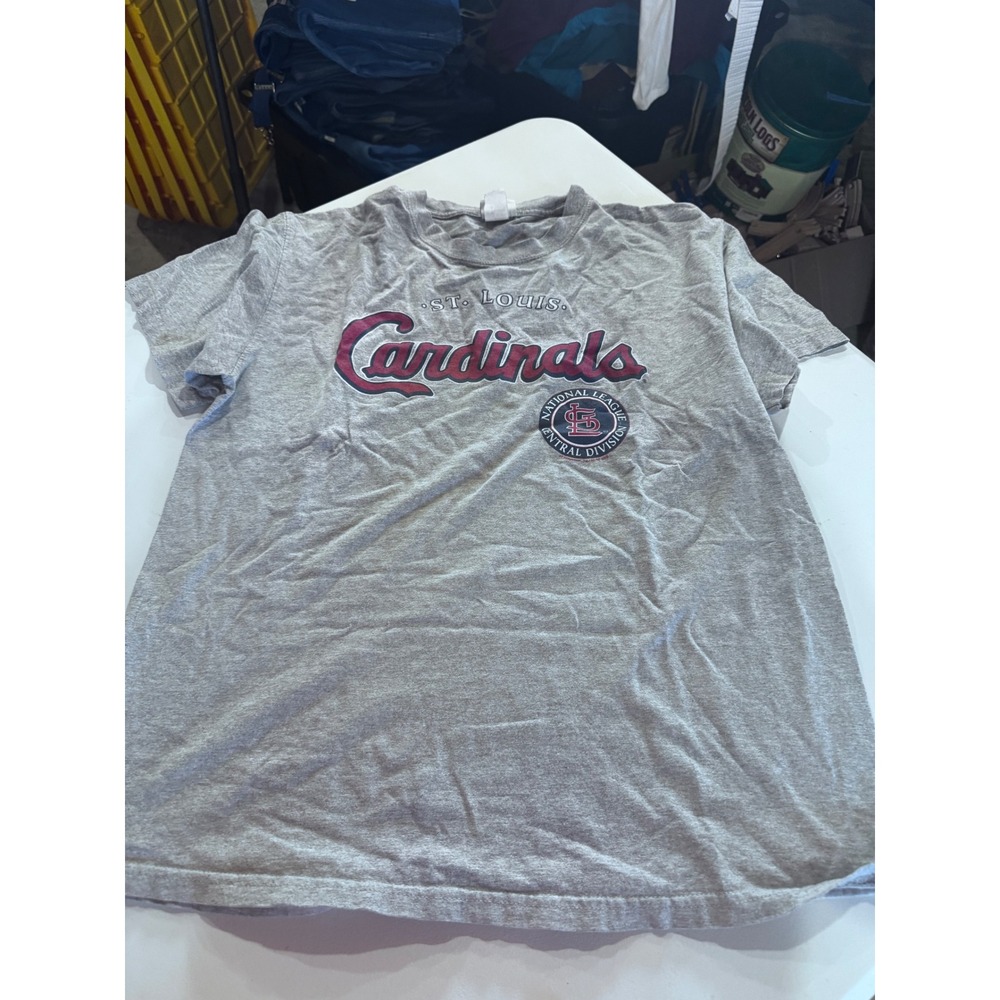 Lee Sport St Louis Cardinals Mens Gray Graphic T-Shirt MLB Baseball Tee 1M21